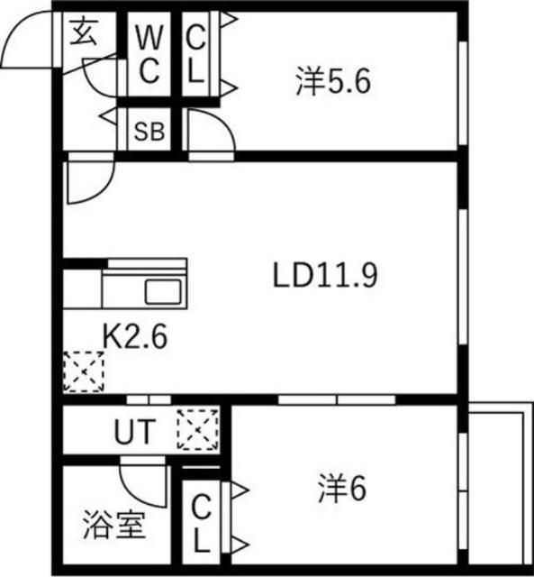 ライトベル新琴似（103） 間取り図画像