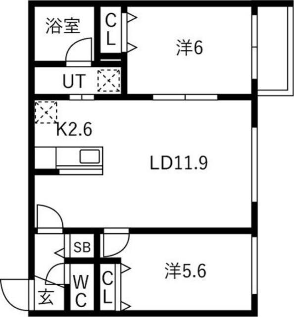 ライトベル新琴似（202） 間取り図画像