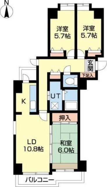 オ・ドミール北19条（101） 間取り図画像