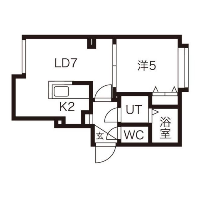 ロイヤルハイアット平岸（203） 間取り図画像