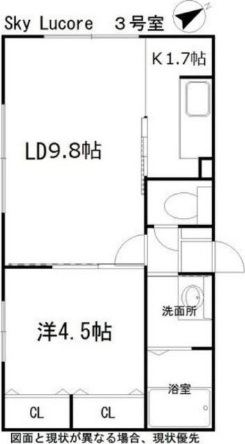 Ｓｋｙ　Ｌｕｃｏｒｅ(スカイルコーレ)（403） 間取り図画像