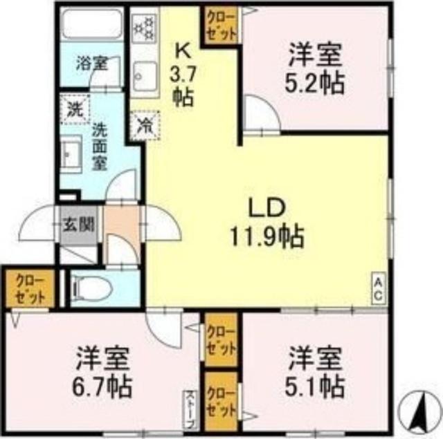 ＢＲＩＧＨＴ　ＧＡＲＤＥＮ　２０９（205） 間取り図画像