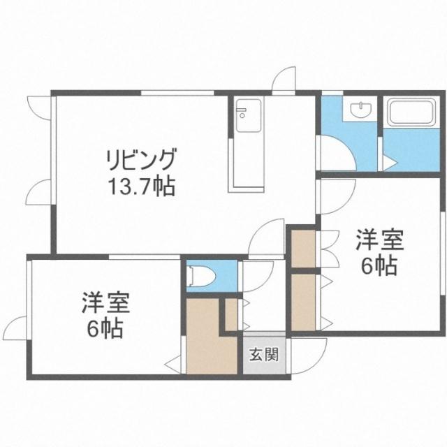 ライフゾーン新琴似（102） 間取り図画像