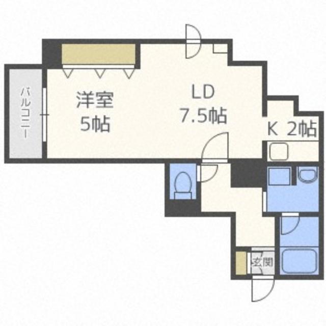 ラクラス札幌北７条（408） 間取り図画像