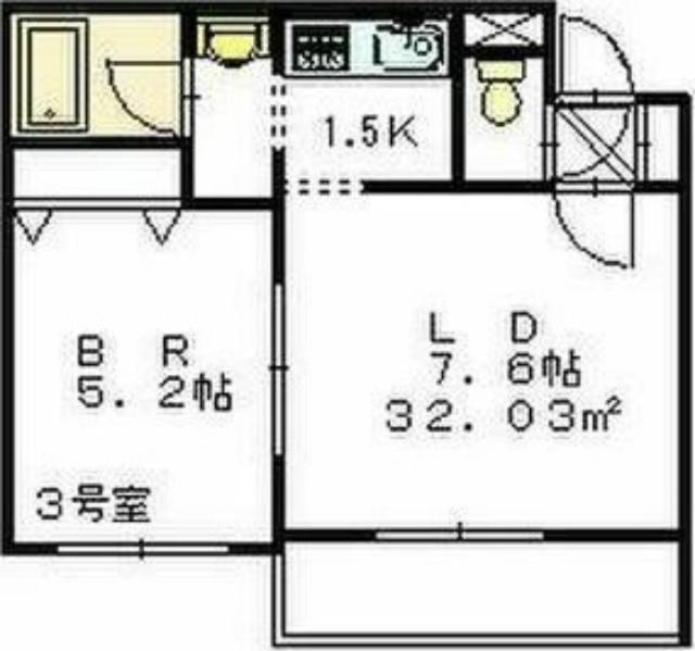 コンフォートステイ南郷通（303） 間取り図画像