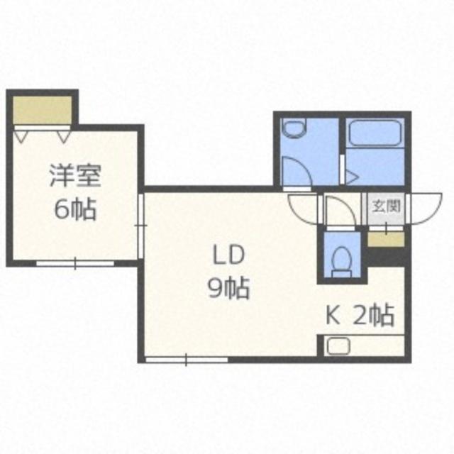ミカラーム白石（201） 間取り図画像
