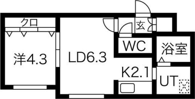 Ｌａ　Ｆｅｌｉｃｅ　平岸(ラ・フェリーチェ)（301） 間取り図画像