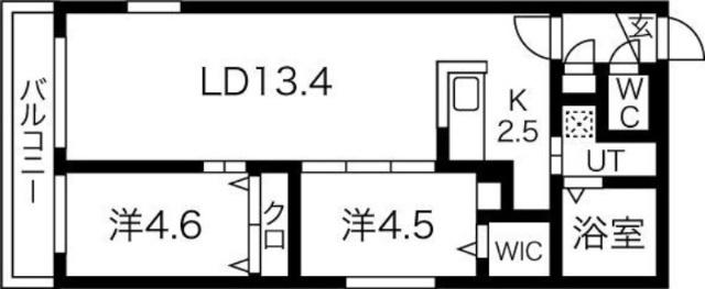 ジェルム東札幌　(ＧＥＲＭＥ東札幌)（401） 間取り図画像