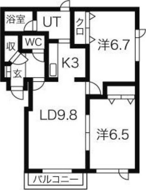 ルピナスティーコート（402） 間取り図画像