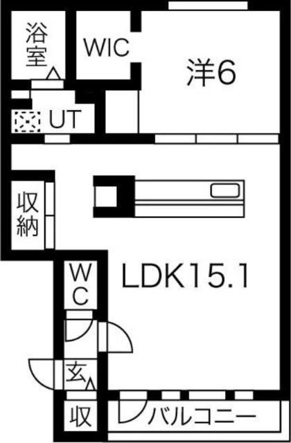ネコフィーノ本郷通（1-B） 間取り図画像