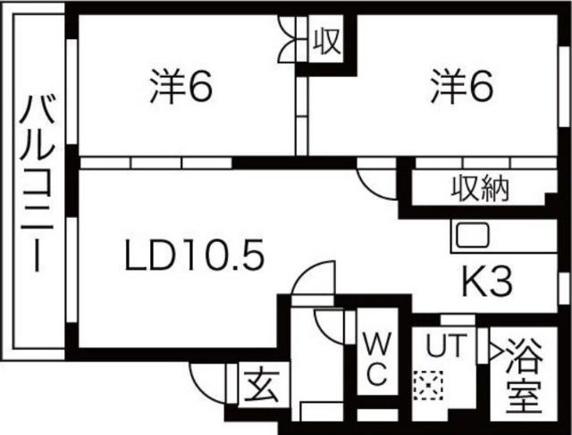エストフォーレ１６（303） 間取り図画像