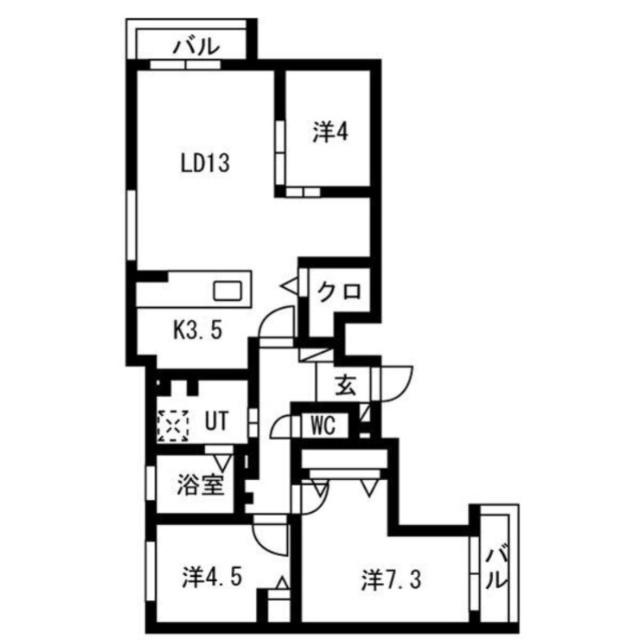 カームヒルズ西岡（402） 間取り図画像