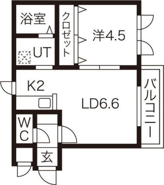 札幌市東区北十八条東マンション 間取り図画像