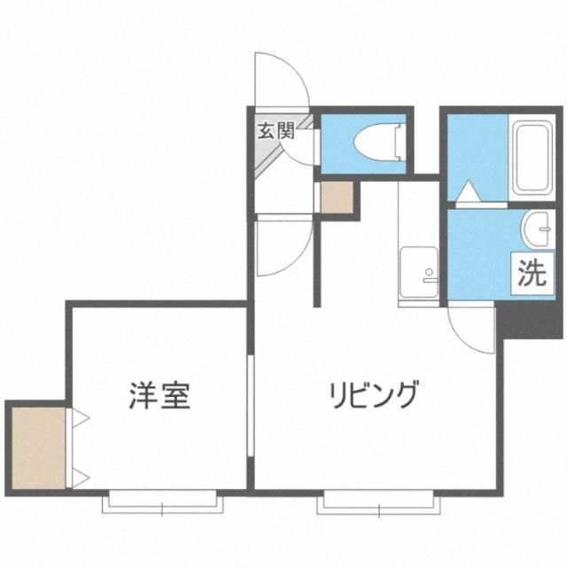 フラットＪ月寒中央（203） 間取り図画像