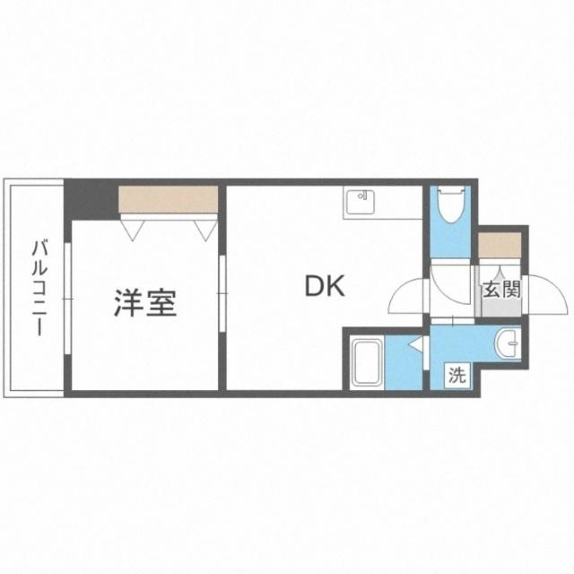マッシモフェミニール菊水（602） 間取り図画像