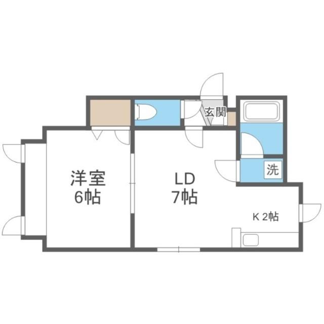 シャネル月寒（203） 間取り図画像