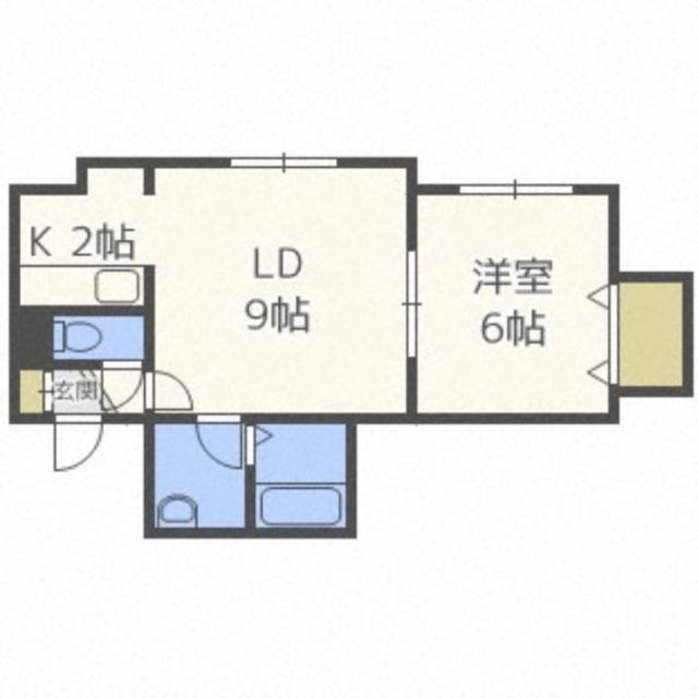ミカラーム白石（103） 間取り図画像