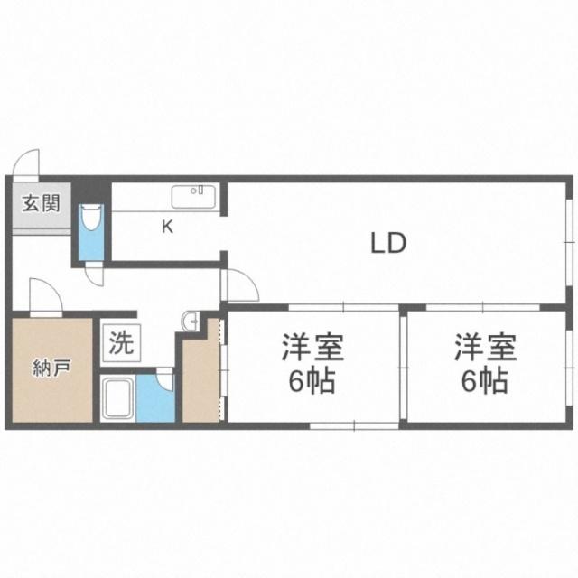 リバーパーク中島公園（405） 間取り図画像