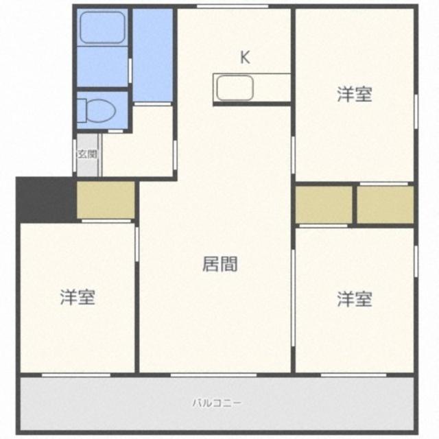 ポプラパークマンション２（401） 間取り図画像