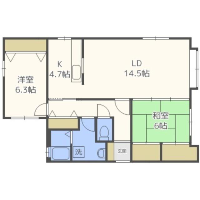 マンションくるみ（201） 間取り図画像