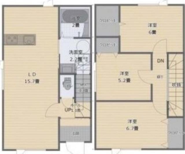 屯田９条１０丁目テラスハウスＡ（2） 間取り図画像