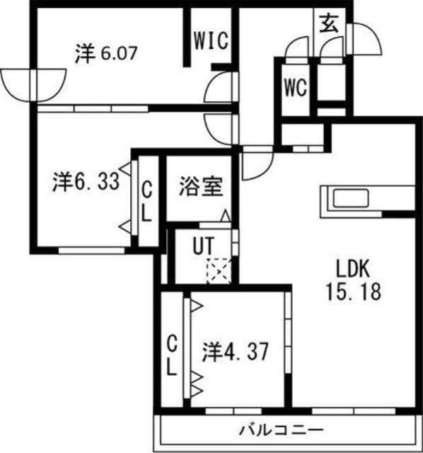 Ｈｉｇｈｌｉｇｈｔ　Ｆｕｋｕｚｕｍｉ　（201） 間取り図画像