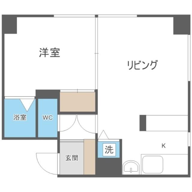 札幌メープルビル（303） 間取り図画像