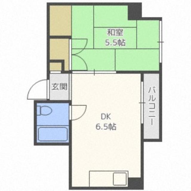 月寒東１・６ビル（402） 間取り図画像