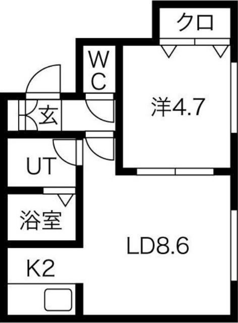 ラフレーズＮ３４Ｗｅｓｔ（102） 間取り図画像