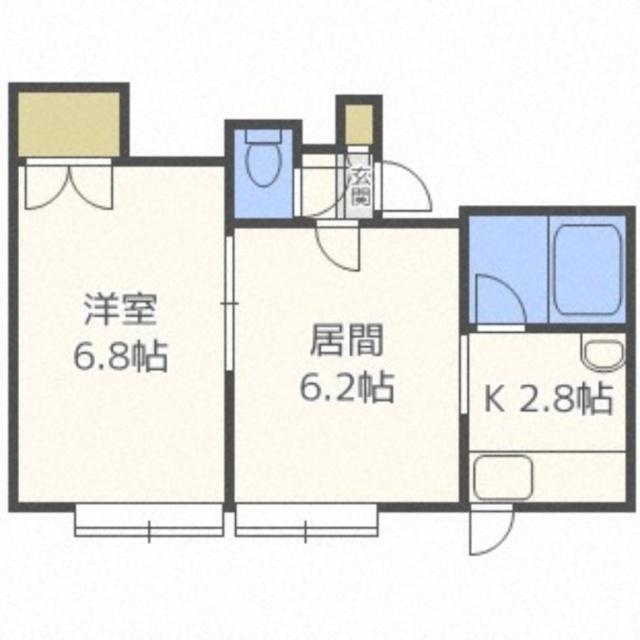 フラワー豊平（106） 間取り図画像