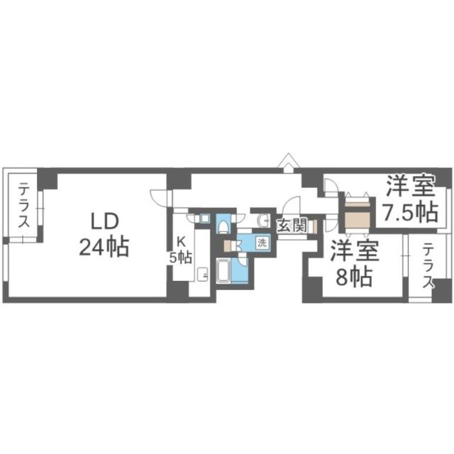 エルミタージュユリ（401） 間取り図画像