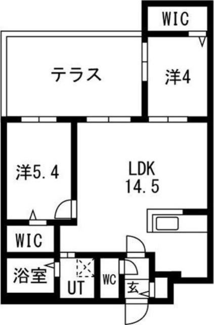 ブランシャールＡＳ北１６条Ｎ（105） 間取り図画像