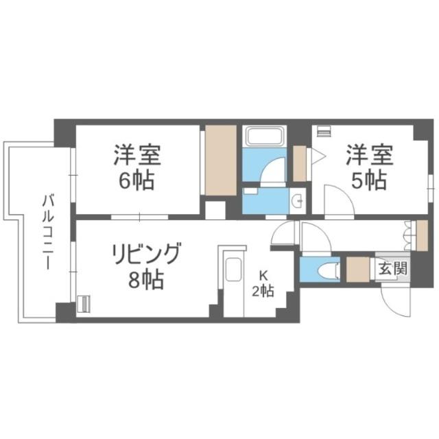バインド平岸（701） 間取り図画像