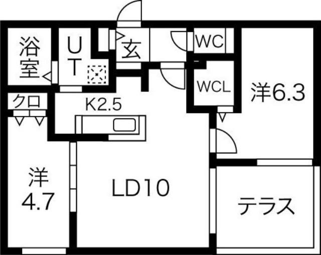ブランシャール札幌ＳＴＡＴＩＯＮ　（102） 間取り図画像