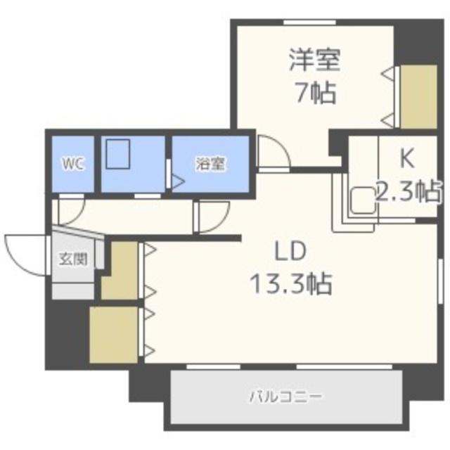ピエール・ラルジュ東札幌（203） 間取り図画像