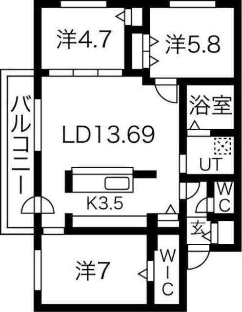 ＬＡＹＬＡ２７(レイラ２７)（501） 間取り図画像