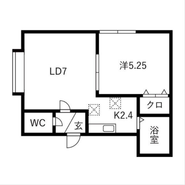 ドゥボワ平岸（201） 間取り図画像