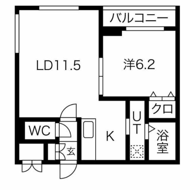 クラリス菊水Ｖ（306） 間取り図画像