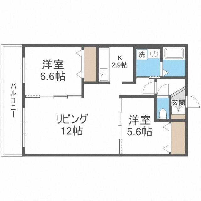 グラン札幌（ＧＲＡＮ　ＳＡＰＰＯＲＯ）（103） 間取り図画像
