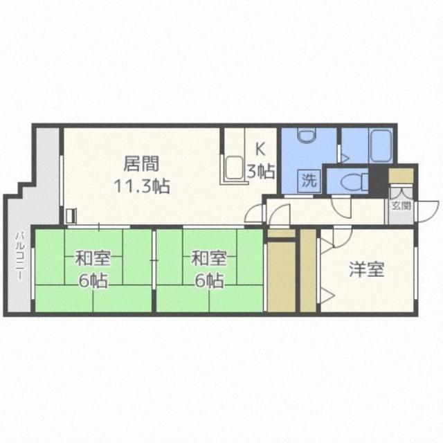 パールシティ栄町（806） 間取り図画像