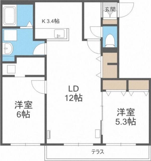 チリエージョノルド（301） 間取り図画像