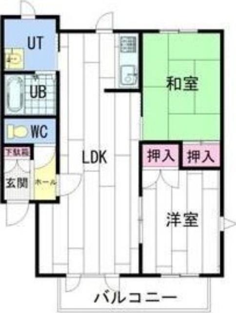 オブザコート１−８Ａ（101） 間取り図画像