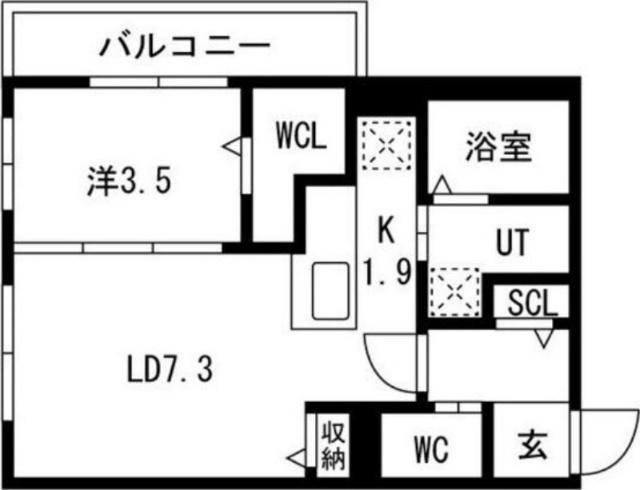 アルファスクエア円山４条（505） 間取り図画像