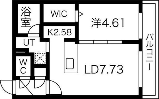 レスツオン北１３（206） 間取り図画像