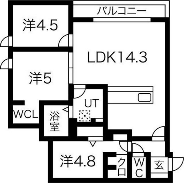 サンスクリットレジデンス北大前（701） 間取り図画像