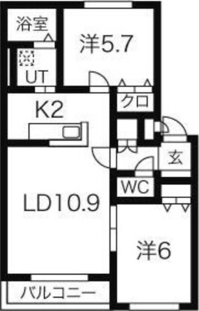 ヴェルシーナ南平岸（302） 間取り図画像
