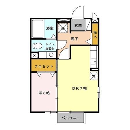 フィーノ　Ａ/Ｂ（A201） 間取り図画像
