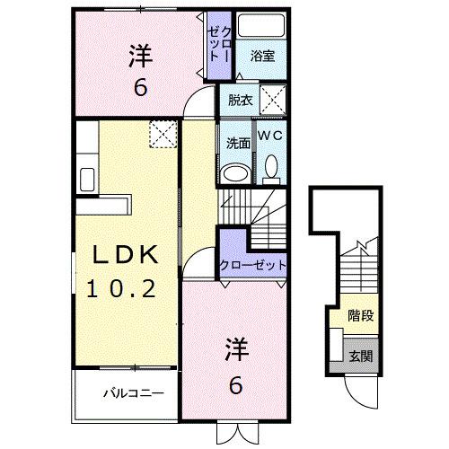ゴールドグレイス　Ⅲ・Ｂ（201） 間取り図画像
