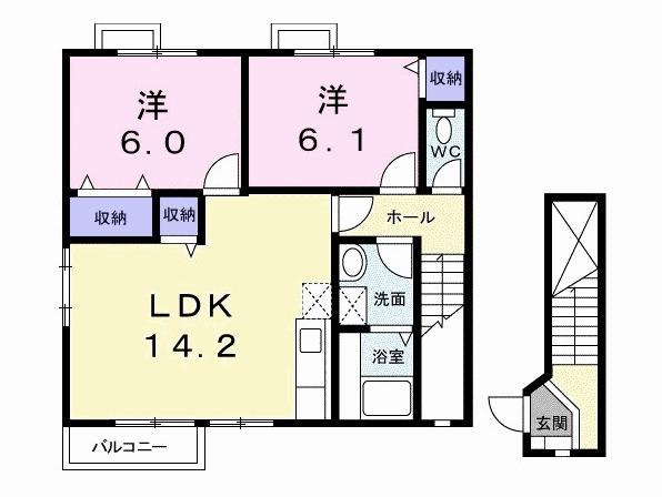 ロイヤルパークＣ（201） 間取り図画像