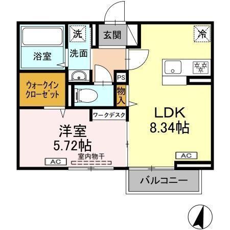 レイロック（202） 間取り図画像